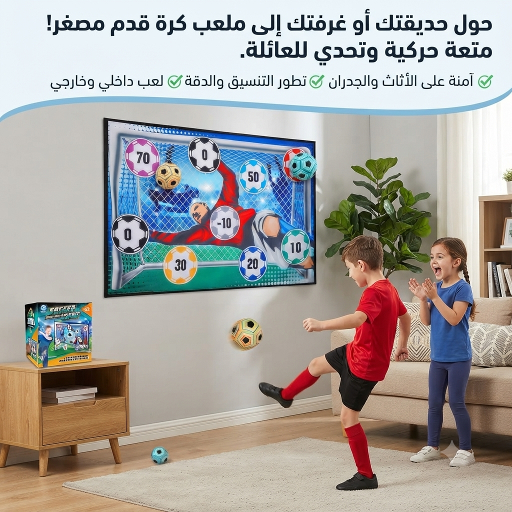 لعبة تصويب وهدف كرة القدم للأطفال من VATOS - لوحة قماشية فلانيل ضخمة مع كرتين للعب الداخلي والخارجي، هدية أعياد ميلاد ممتعة للأولاد والبنات من سن 3 إلى 12 سنة