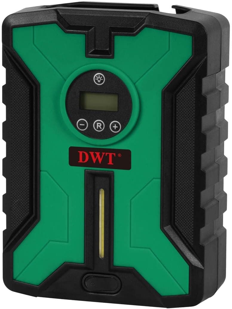 كمبروسر ومنفاخ إطارات سيارات دي دبليو تي (DWT) الرقمي الذكي - بقوة 12 فولت وميزة الفصل التلقائي